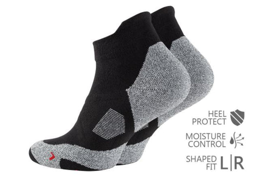Sportske čarape sa zaštitom za petu, VCA 2145 crne