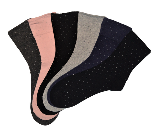 6 pari ženskih čarapa bez gume, točkice, 5542