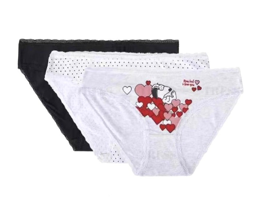 Ženski pamučni bikini slip 3/1, tress 21Y22 Snoopy