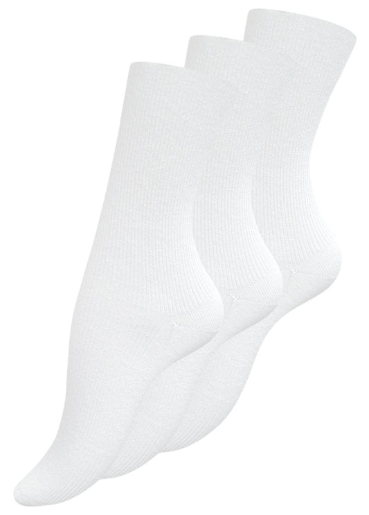 3 para ženskih bijelih čarapa od 100% pamuka, Clark Crown 4006