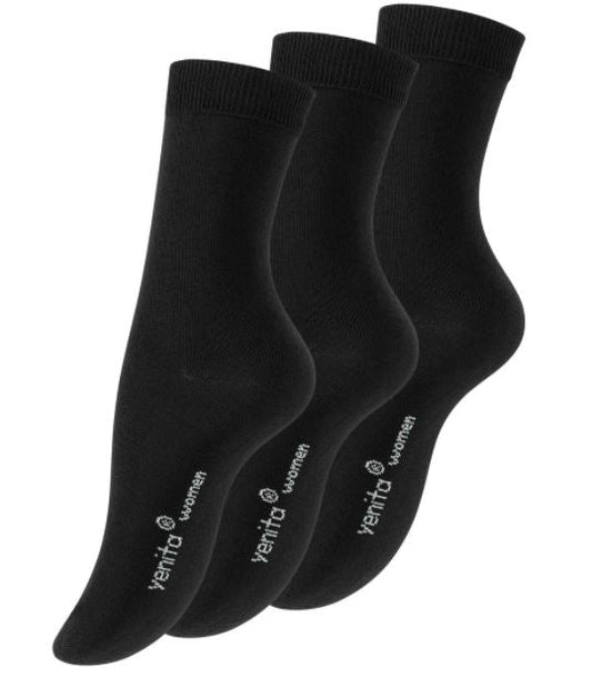 3 para ženskih čarapa od organskog pamuka, 4132 crne