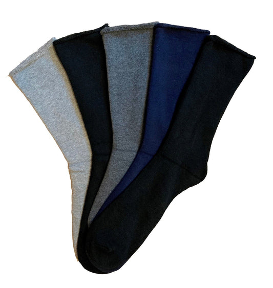5 pari debelih termo ženskih čarapa bez gume, 5718 jednobojne