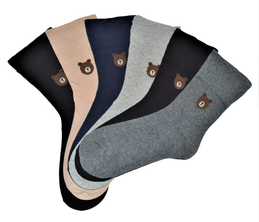 6 pari ženskih čarapa bez gume, jednobojni medo 5625