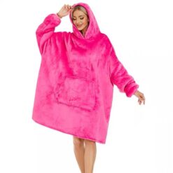 Hoodie zimski pokrivač, 8140 ružičasta