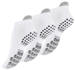 Sportske čarape za jogu z ABS, VCA 4137, 3/1 bijele