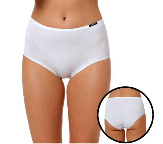 Ženske bombažne slip spodnjice z visokim pasom 3/1, VCA 5100 črne - Slika 2