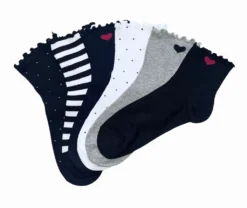 6 pari ženskih čarapa bez gume, poluvisoke srce 5563