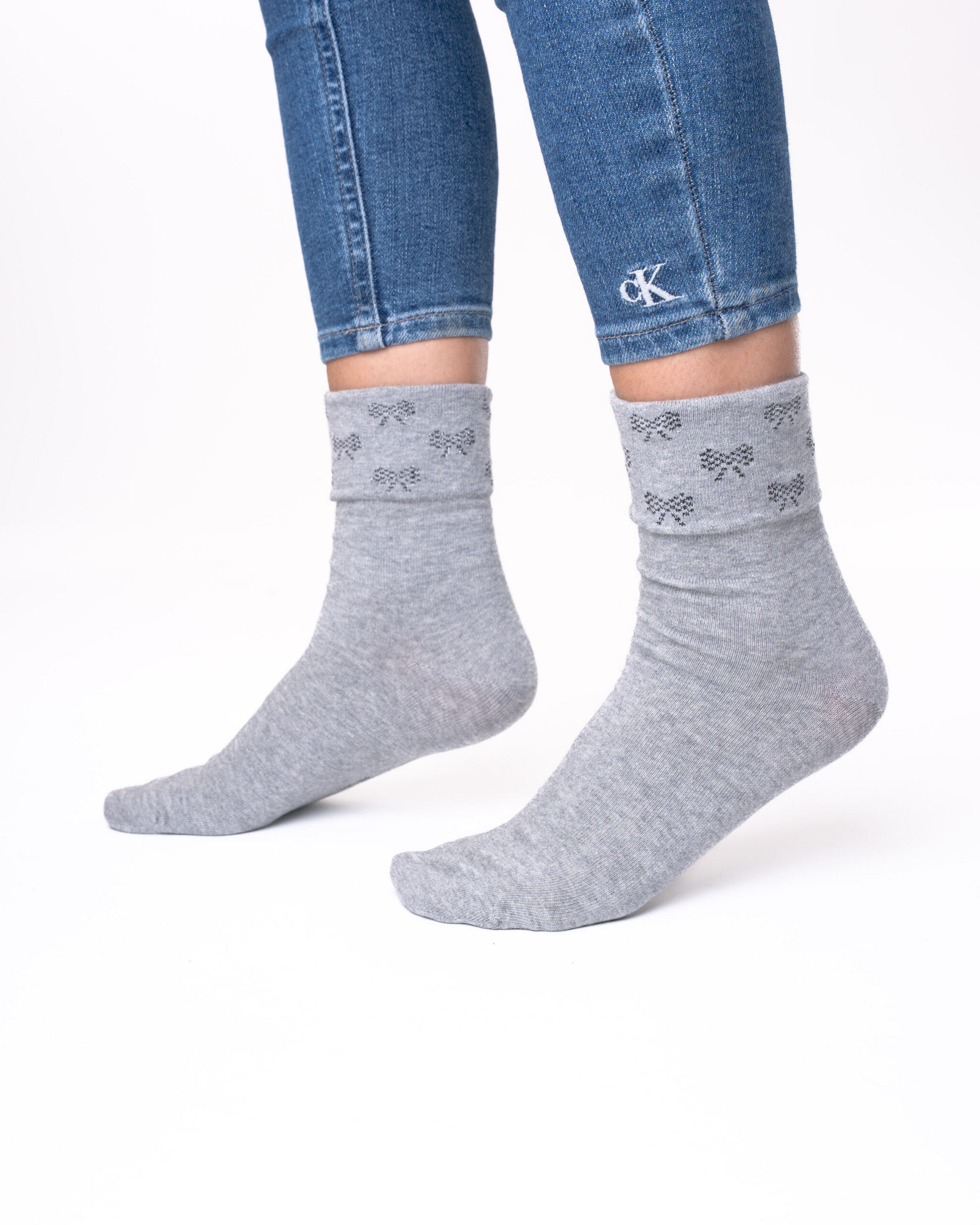 6 pari ženskih čarapa bez gume, jednobojne /mašne gore 5711 - Slika 5