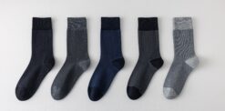 5 pari muških antibakterijskih čarapa bez šava, jednobojne 6568