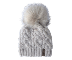 Zimska pletena kapa Lunanay 3599, bež sa coflekom