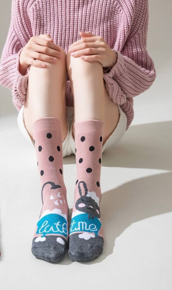 5 pari debelih termo ženskih čarapa Božić 5763 - Slika 2