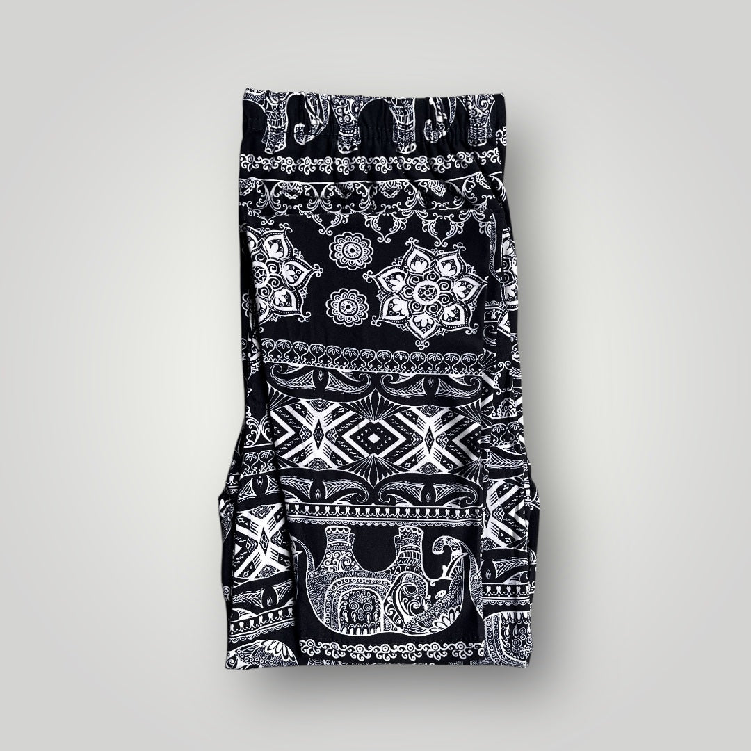 Pamučne tajice za veće veličine 1639, orijentalni uzorak