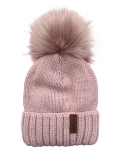 Zimska pletena kapa Lunanay 3692, roza 2