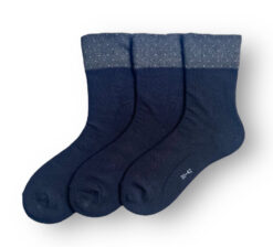 3 para ženskih čarapa bez gume 39-46, 5339 tamno plave