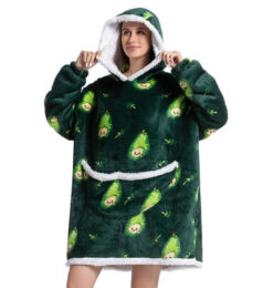 Hoodie zimski pokrivač, 8140 avokado taman