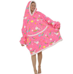 Hoodie zimski pokrivač, 8140 jednorozi i duge