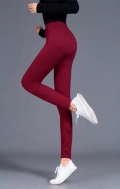 Pamučne tajice za veće veličine 1639, crvene