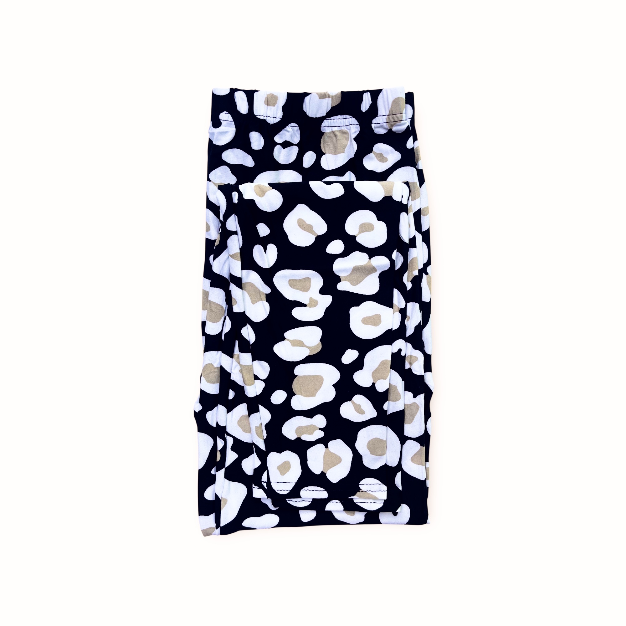 Pamučne tajice za veće veličine 1639, leopard bež