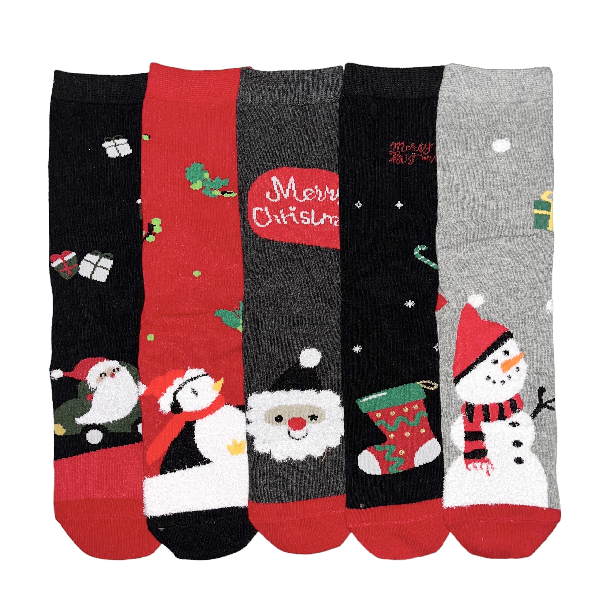 5 pari ženskih božićnih čarapa 5762 snjegović