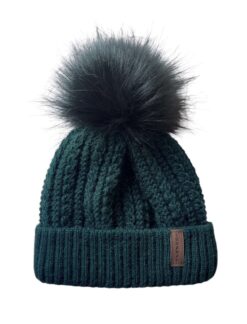 Zimska pletena kapa Lunanay 5208, zelena sa coflekom