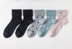 6 pari ženskih čarapa bez gume od bambusa, poluvisoke 5958- TANKE