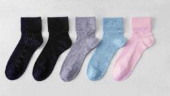 6 pari ženskih čarapa bez gume od bambusa, poluvisoke 5959- TANKE