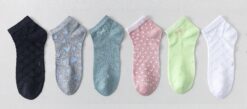 6 pari ženskih bambusovih čarapa, niske razni uzorci 5968- TANKE