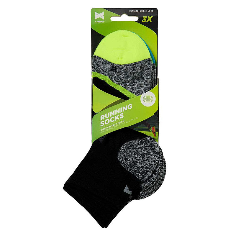 Xtreme trkačke čarape – 3 para, crne - Slika 3