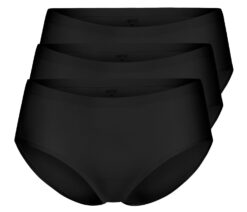 Ženske gaćice od mikrofibre bez poruba, crne 5012, 3 Komada