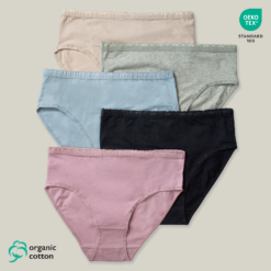 5x ženske MIDI slip gaćice od organskog pamuka, Gaubert 9103