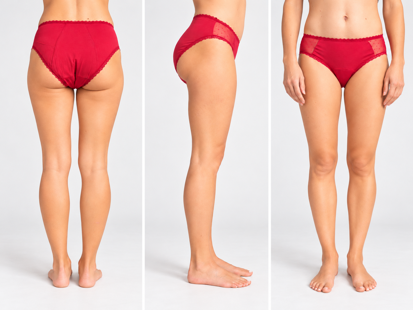 Ivy – menstrualne gaćice, crvene - Slika 2