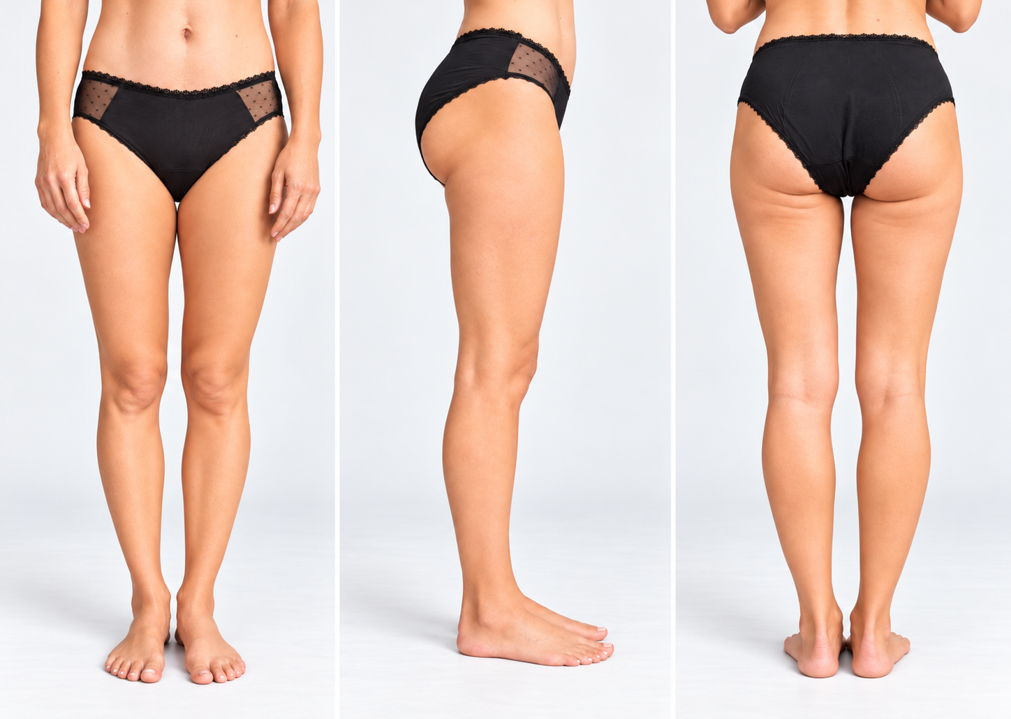Ivy – menstrualne gaćice, crne - Slika 2